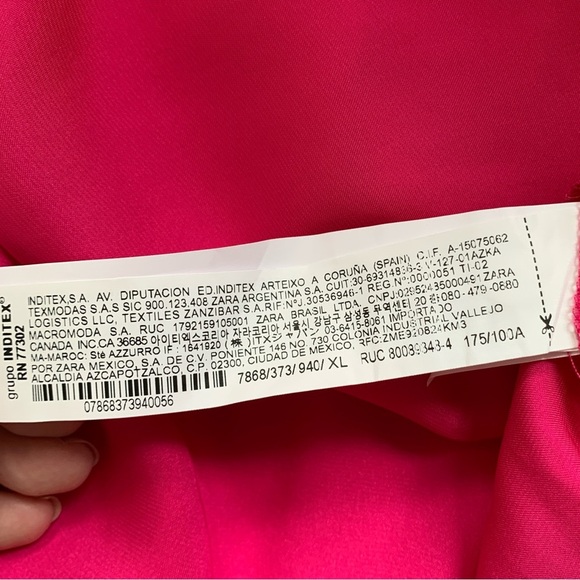 NWT Zara Pink Satin Long Sleeve Shirt With Classic Collar Long Cuffs - Picture 8 of 9